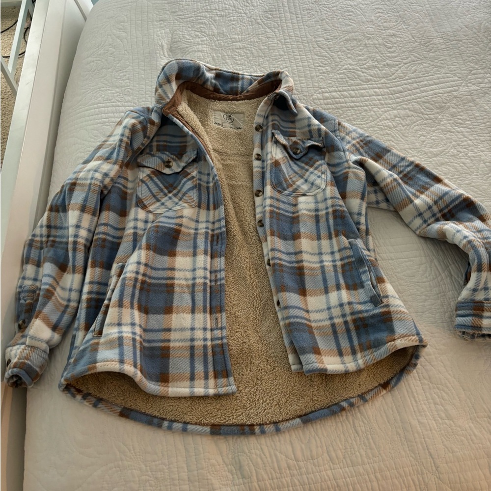 Fleece Plaid Jacket